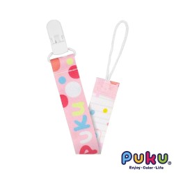 Puku 藍色企鵝繽紛寬版防掉帶 - 粉色
