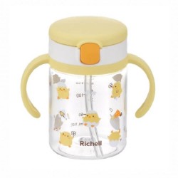 Richell aqulea 吸管杯 200ml - 小雞