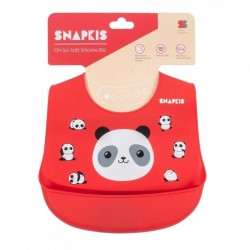Snapkis 柔矽膠圍兜 - 熊貓