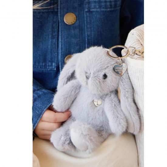 Snuggle Bunnies - Penelope Keyring - Silver