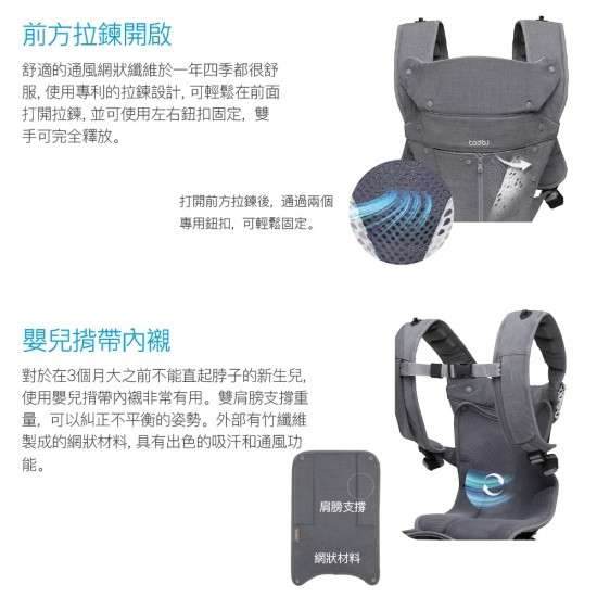 Todbi Air Peacell 安全氣囊坐墊式揹帶 - 藍