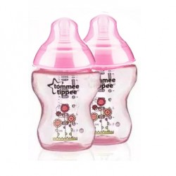 Tommee Tippee Closer to Nature 260ml PP 印花奶瓶 x 2 pcs / 粉紅