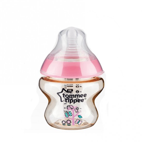 Tommee Tippee Closer to Nature 150ml PESU 印花奶瓶 - 粉紅