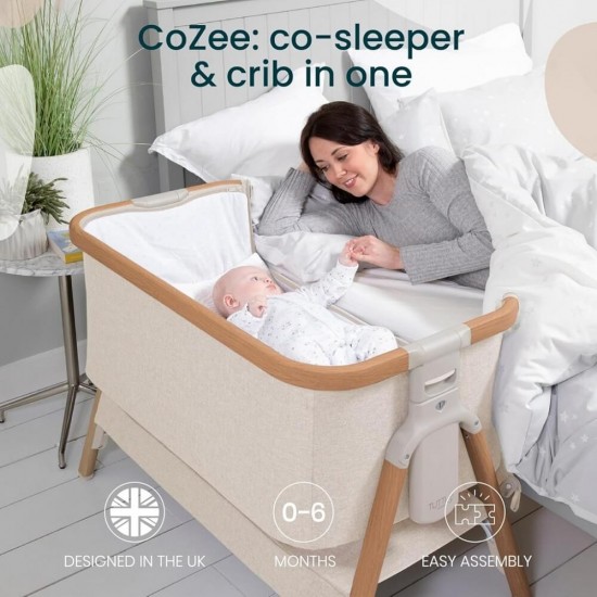 Tutti Bambini CoZee 伴睡嬰兒床 - Scandinavian Walnut / Ecru