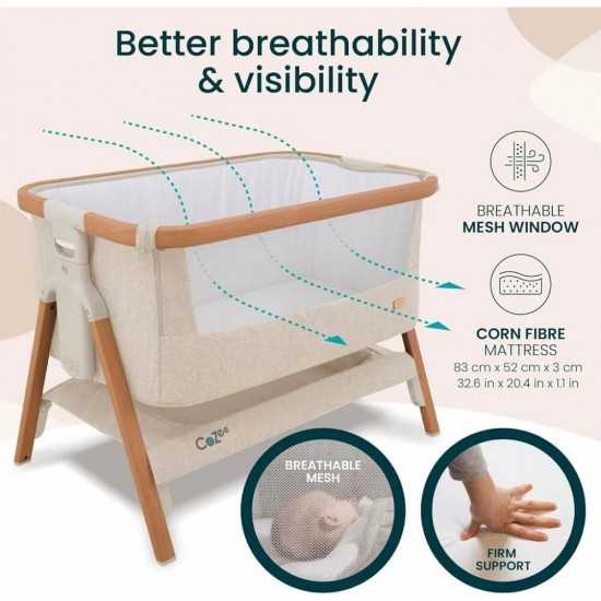 Tutti Bambini CoZee 伴睡嬰兒床 - Scandinavian Walnut / Ecru