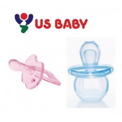 US Baby Sili-Smart 安撫奶嘴連盒 - 6m +(雙扁型)