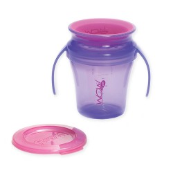 WOW Cup 360度半透明防漏學習杯 - 紫色